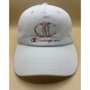 Champion Cubic Twill‎ Hat/Cap Mens Adjustable Strapback Multi Color Script Logo